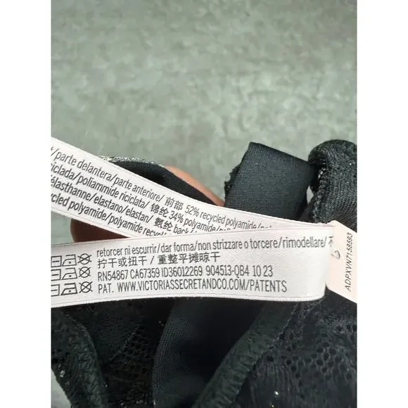 NWT Victoria’s Secret Very Sexy Black "Bling" Thong Bundle 3pc Size L - Picture 10 of 10